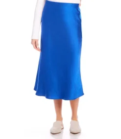 Satin Bias Cut Midi Skirt