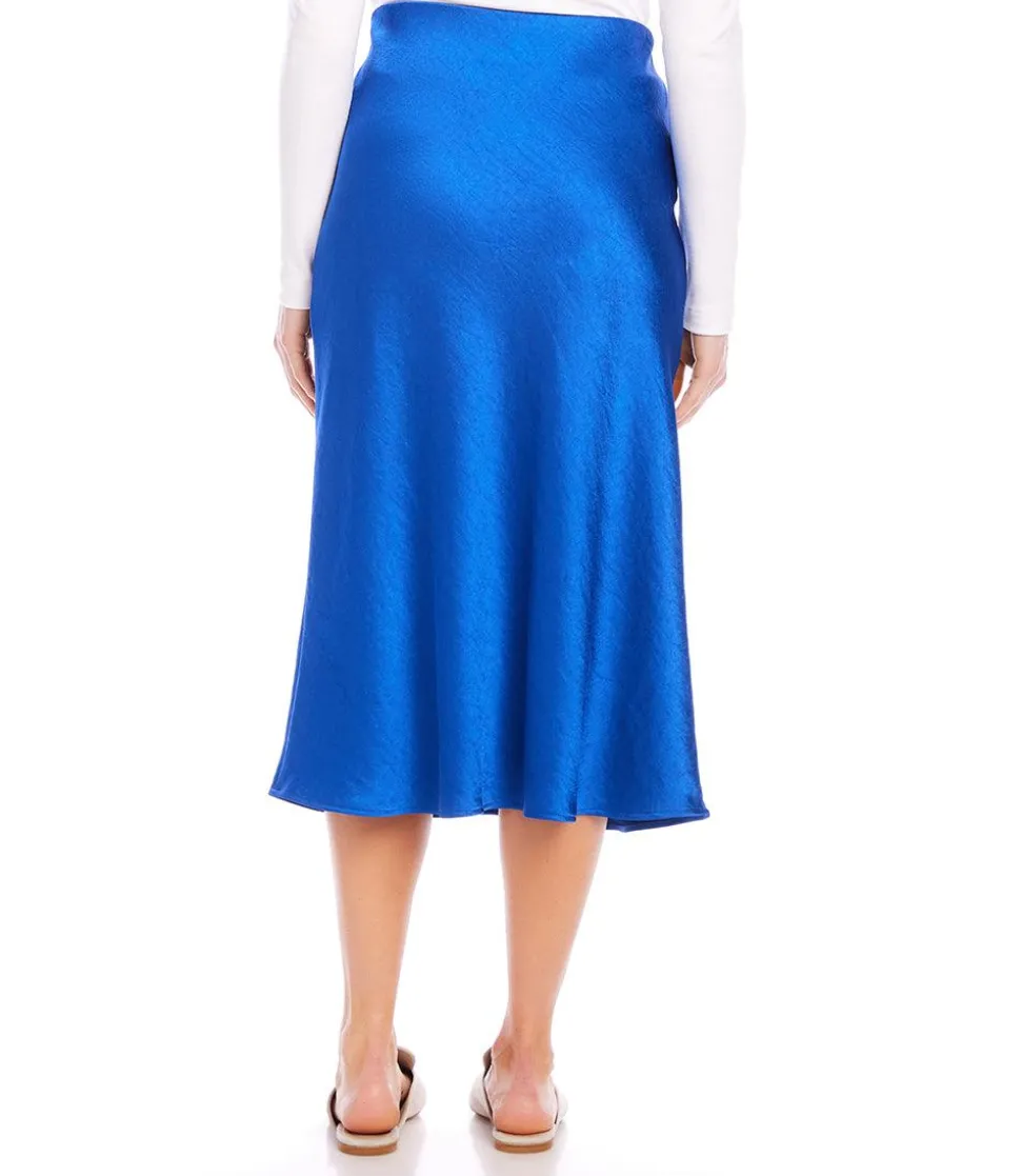 Satin Bias Cut Midi Skirt