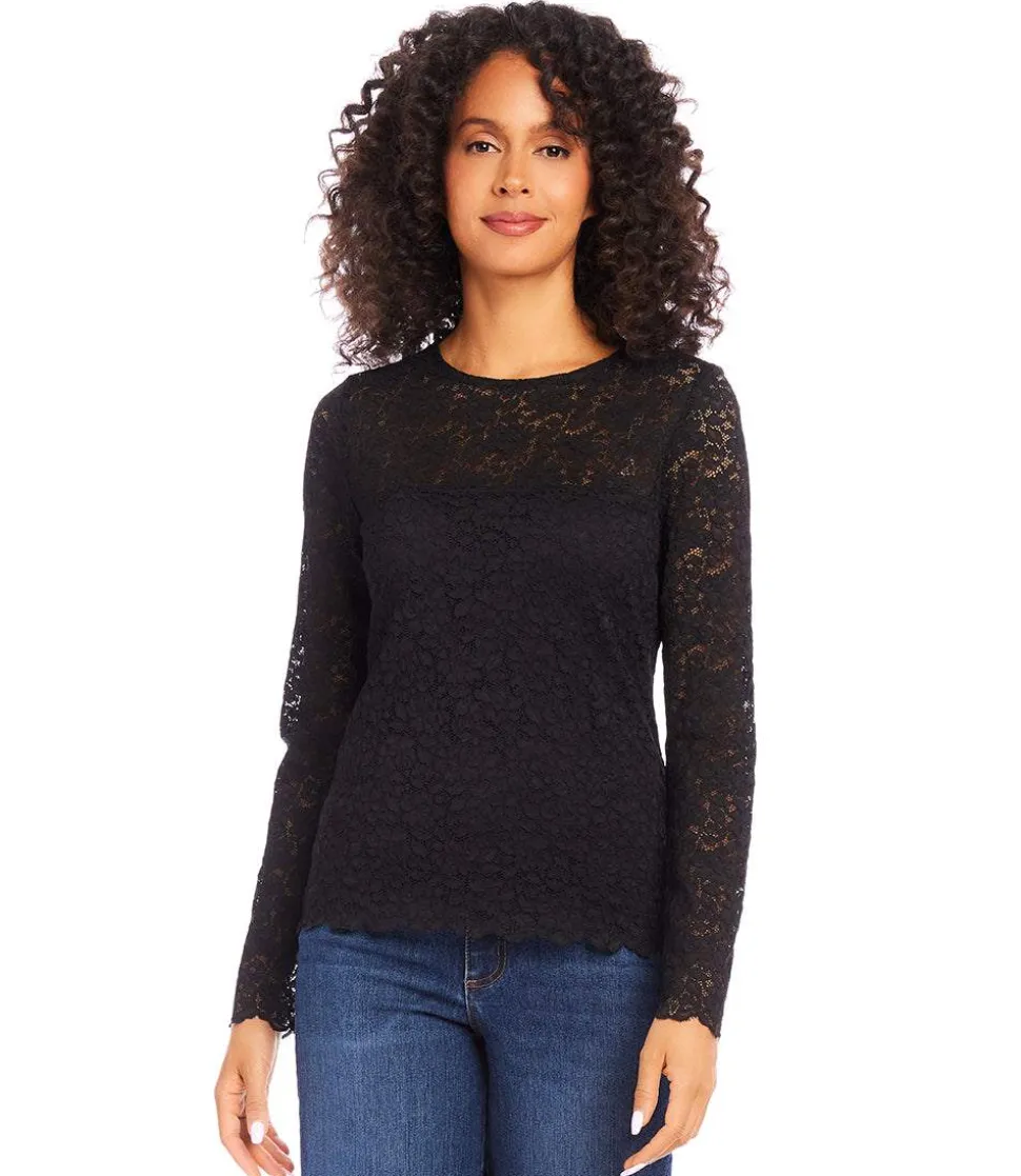 Scalloped Lace Top