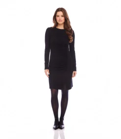 Shirred Long Sleeve Dress