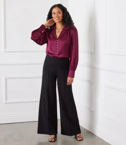 Shirred Satin Blouse