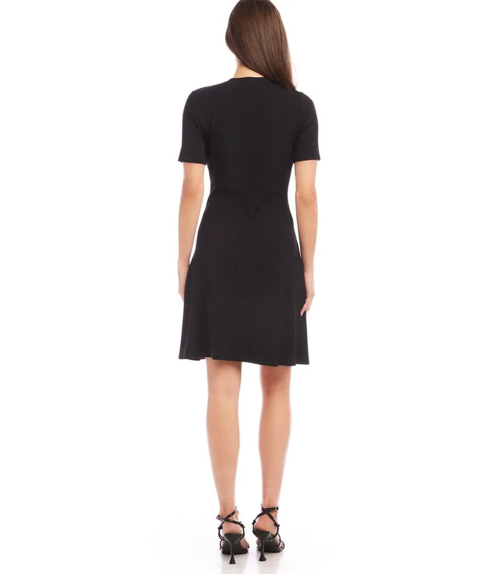 Short Sleeve A-Line Dress