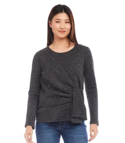 Side Tie Metallic Top