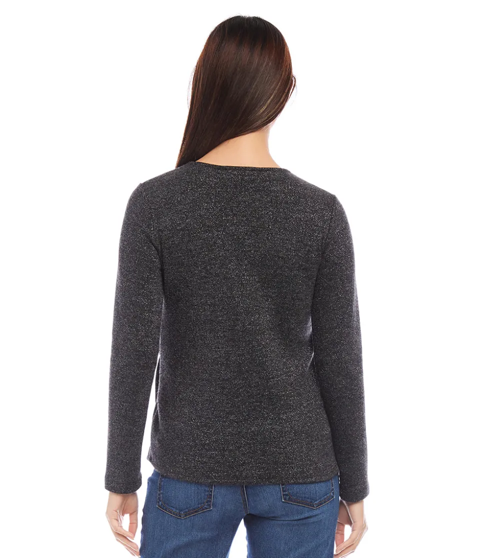 Side Tie Metallic Top