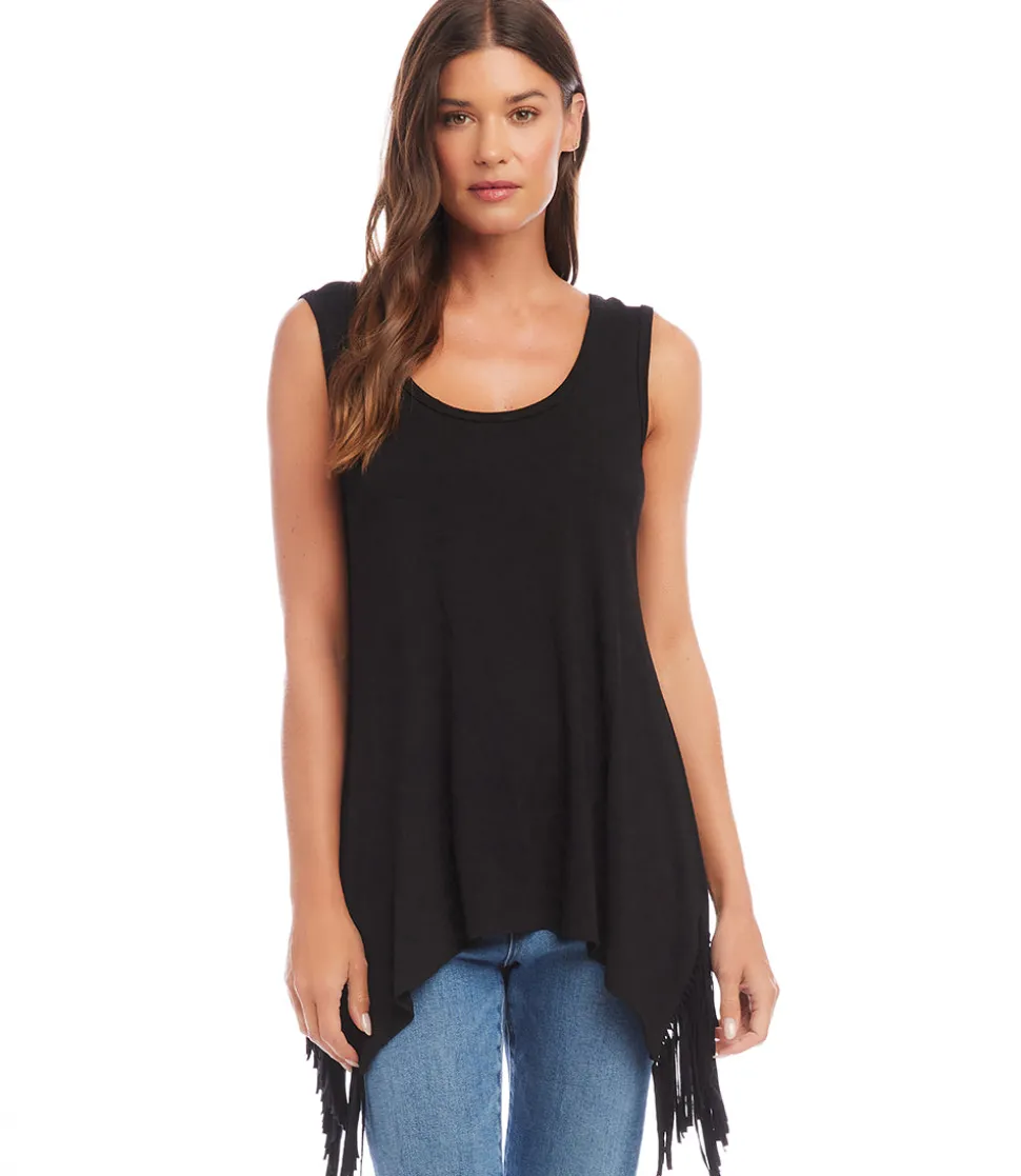 Sleeveless Fringe Top