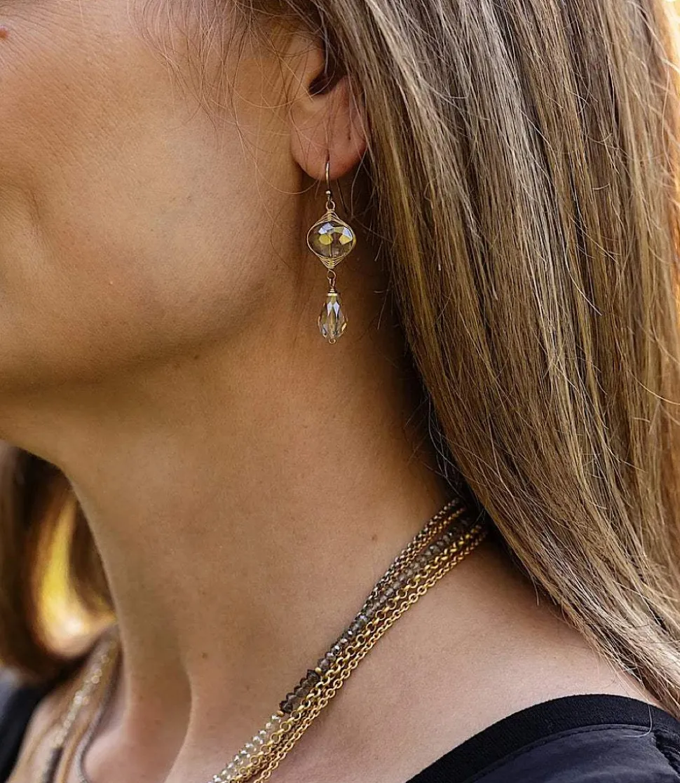 Smokey Quartz Dangle Earrings