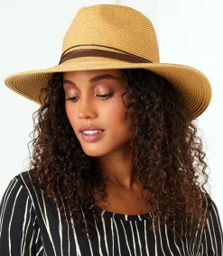 Straw Hat With Leather Tie