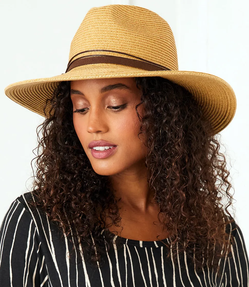 Straw Hat With Leather Tie