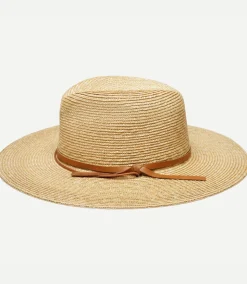 Straw Hat With Leather Tie