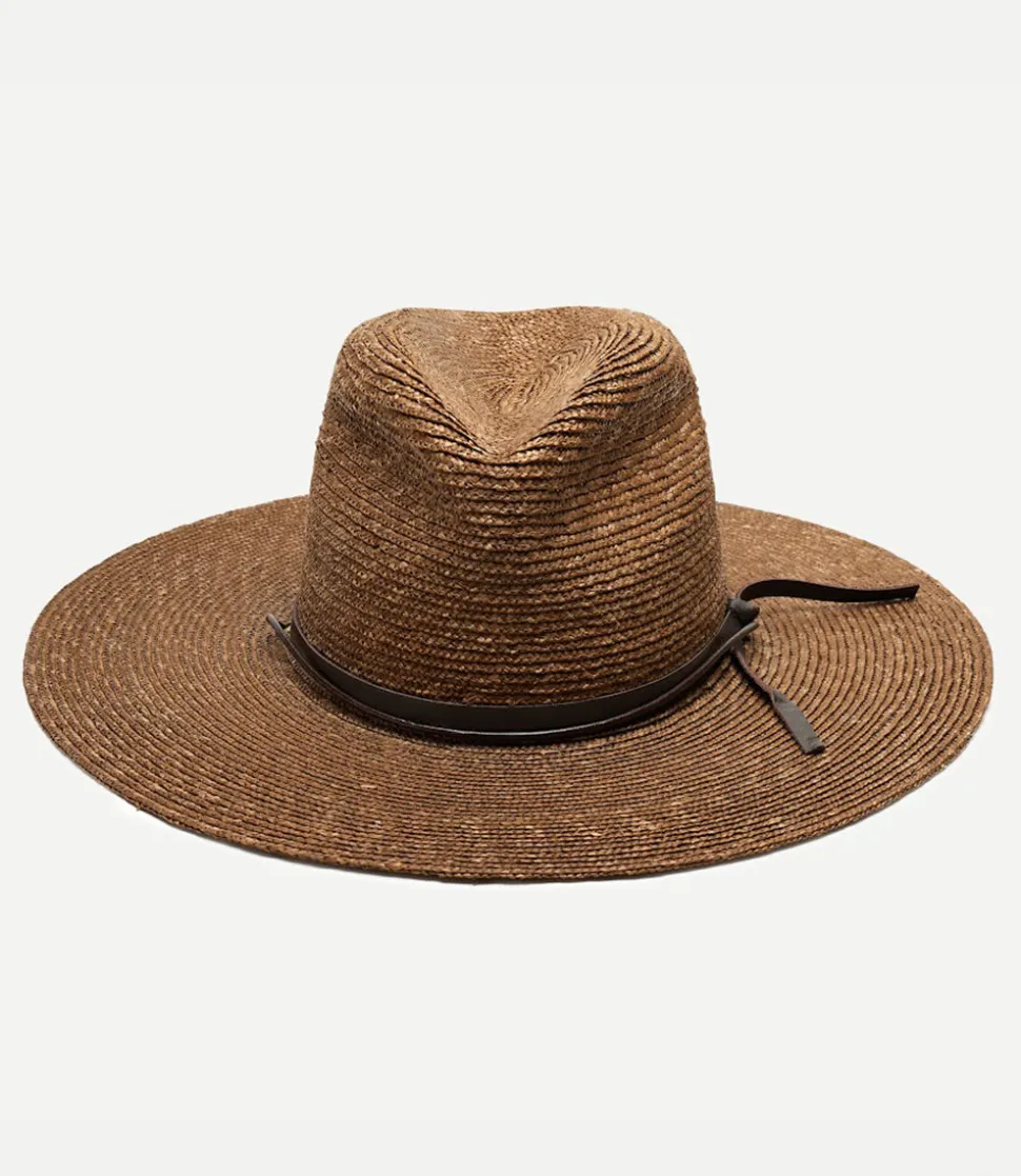 Straw Hat With Leather Tie