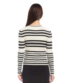 Stripe Ribbed Sweater Top