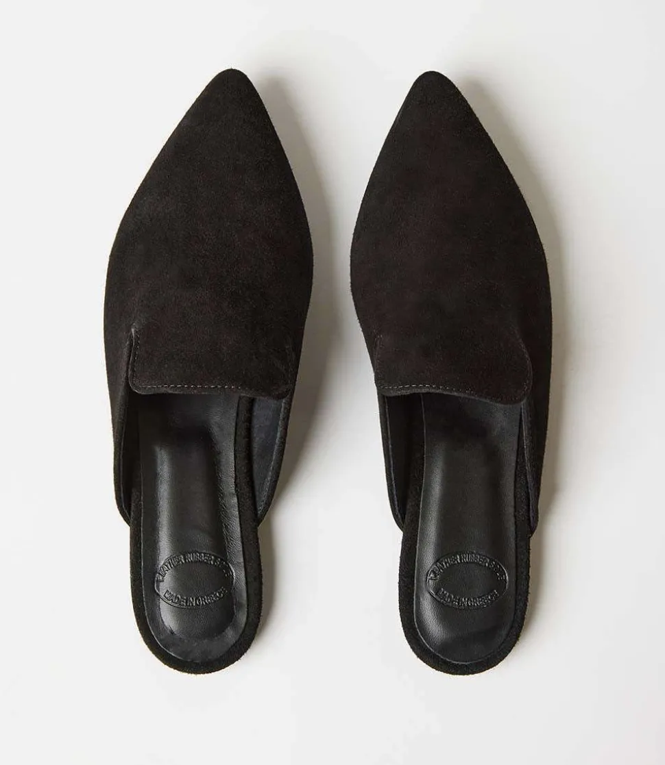 Suede Leather Mules