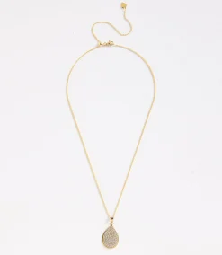 Swarovski® Pavé Crystal Teardrop Necklace
