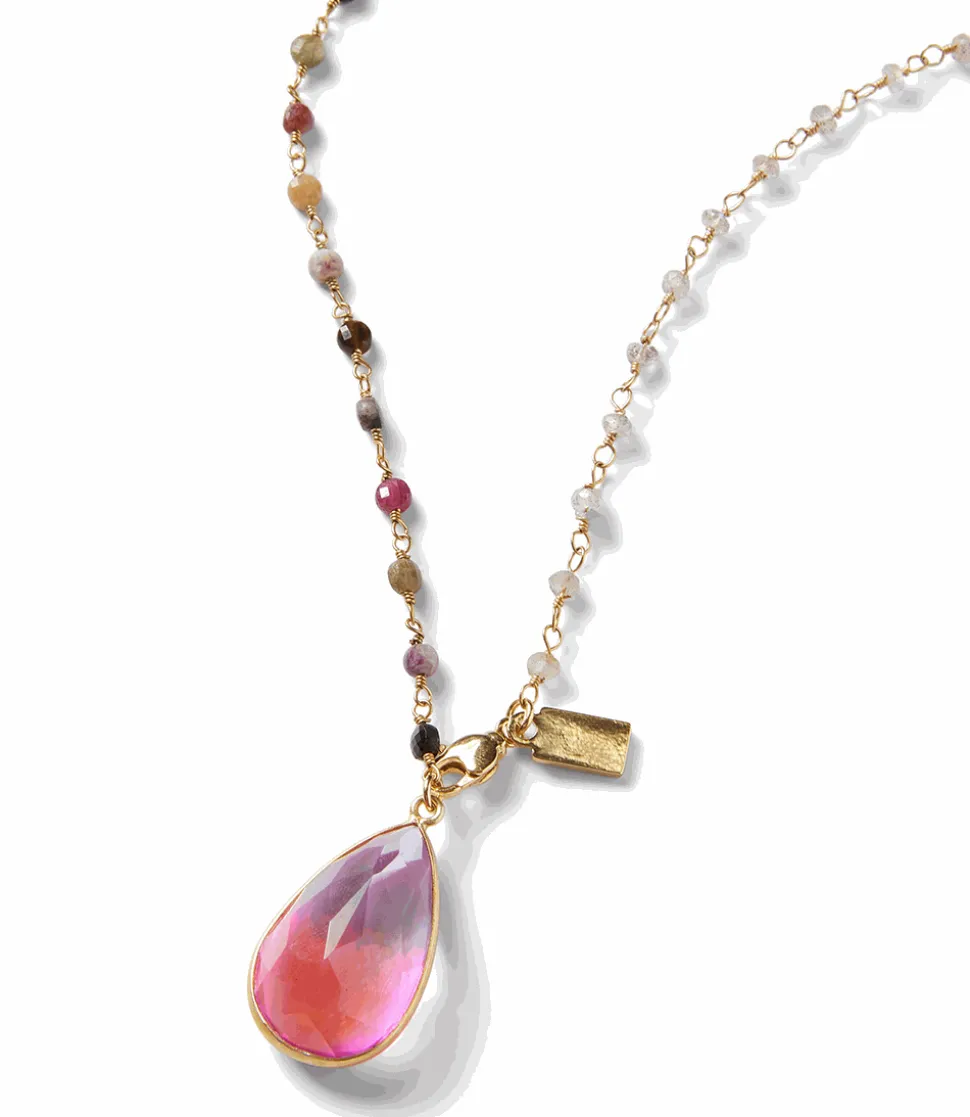 Teardrop Gemstone Necklace