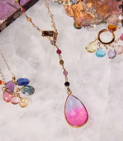 Teardrop Gemstone Necklace