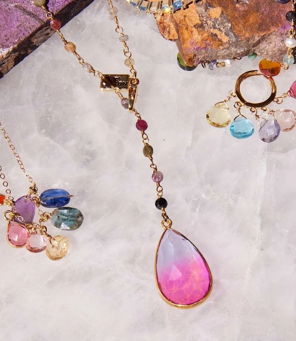 Teardrop Gemstone Necklace