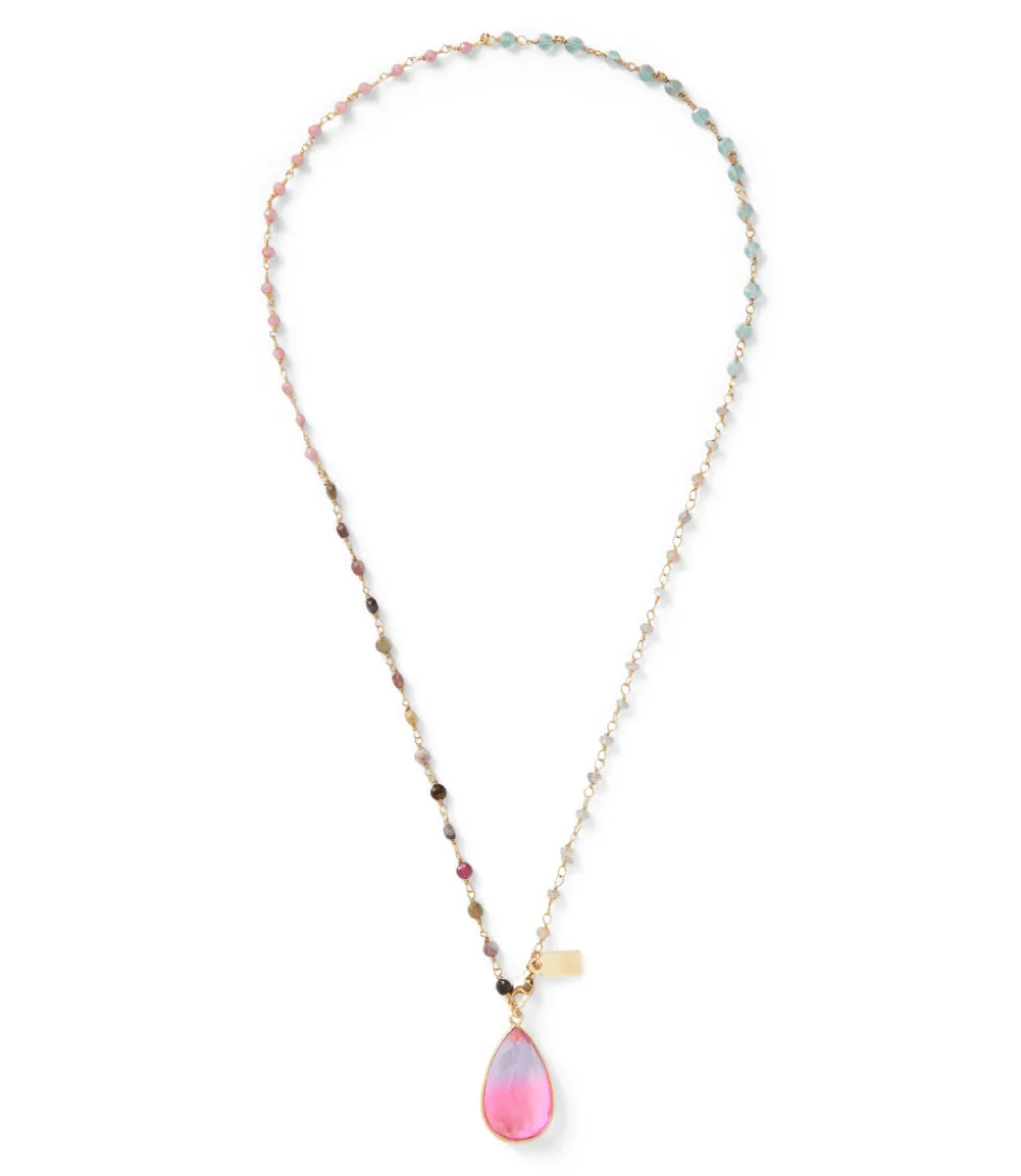 Teardrop Gemstone Necklace