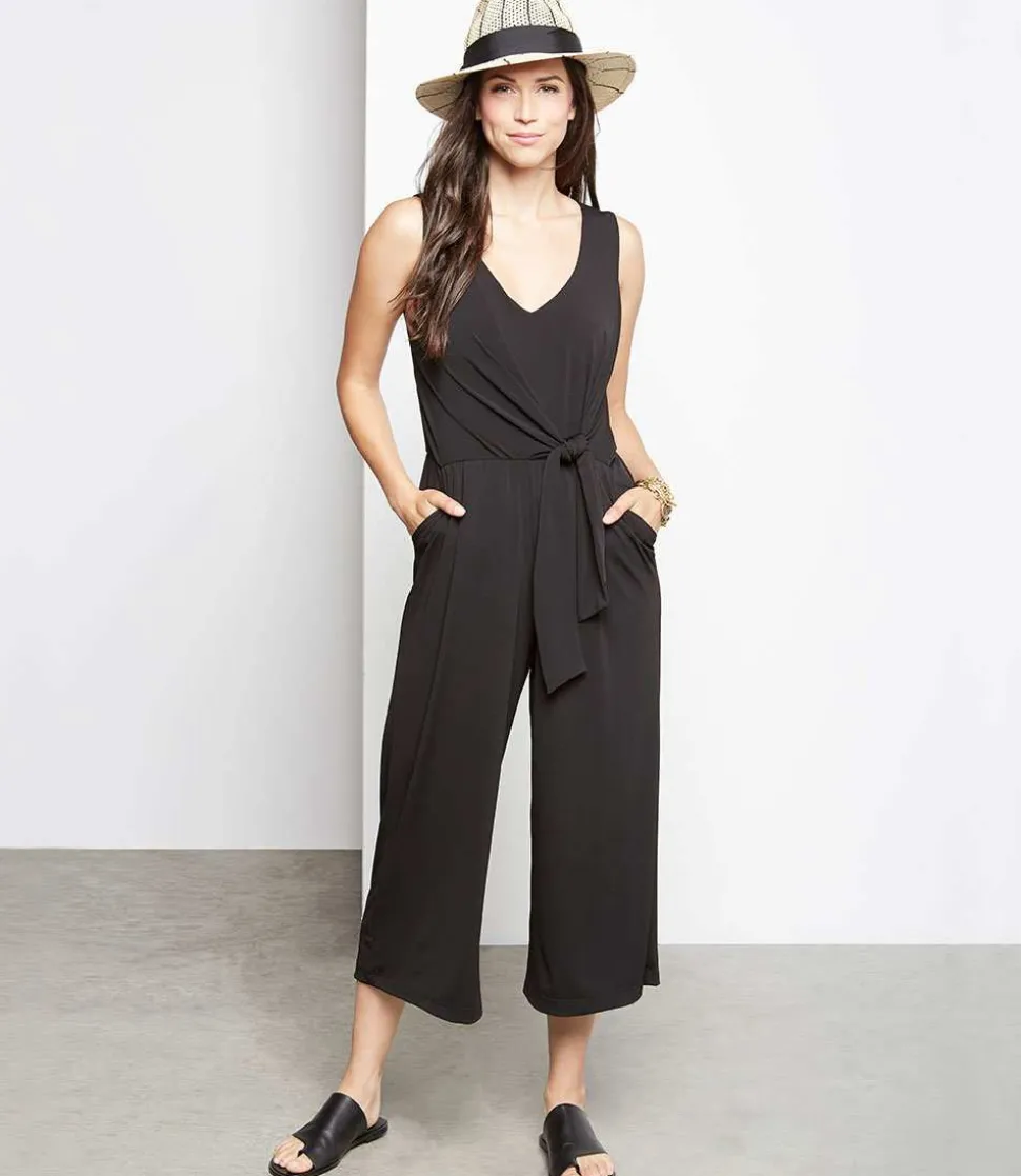 Tie-Front Travel Jumpsuit