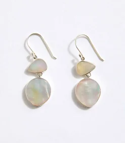 Two Drop Mother of Pearl Earrings