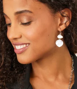 Two Drop Mother of Pearl Earrings