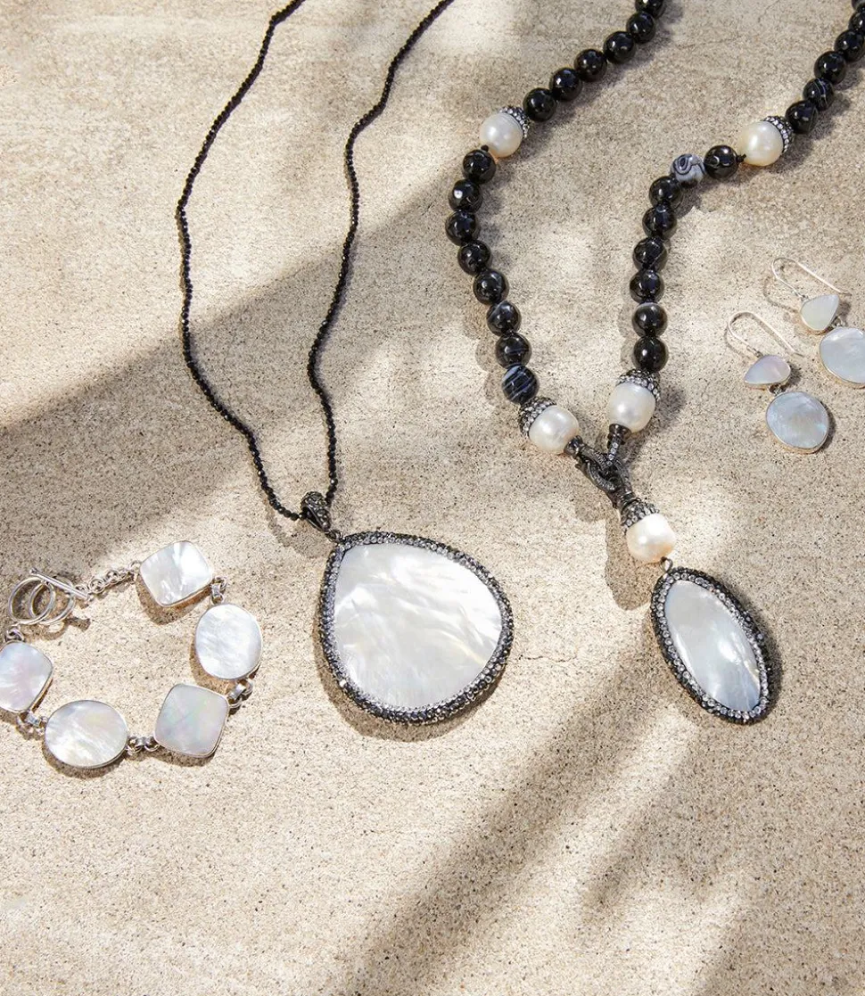 Two Drop Mother of Pearl Earrings
