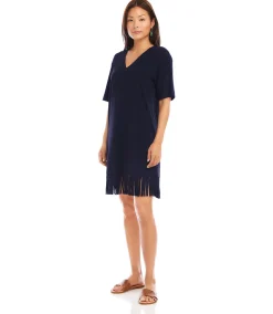 V-Neck Fringe Dress