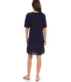 V-Neck Fringe Dress