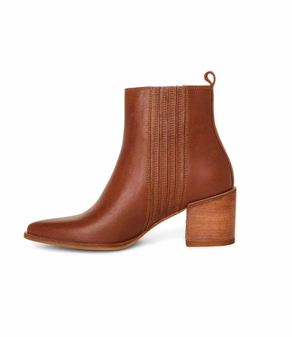 Western Chelsea Leather Booties