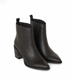 Western Chelsea Leather Booties