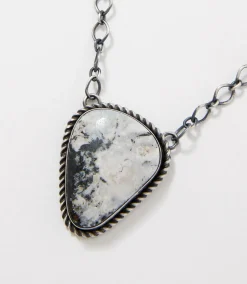 White Buffalo Pendant Necklace