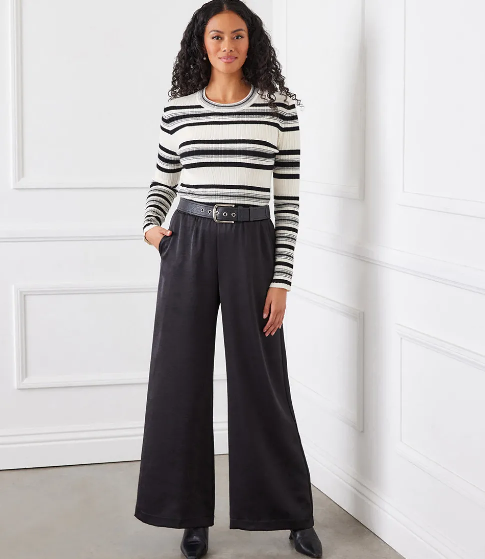 Wide Leg Satin Pants